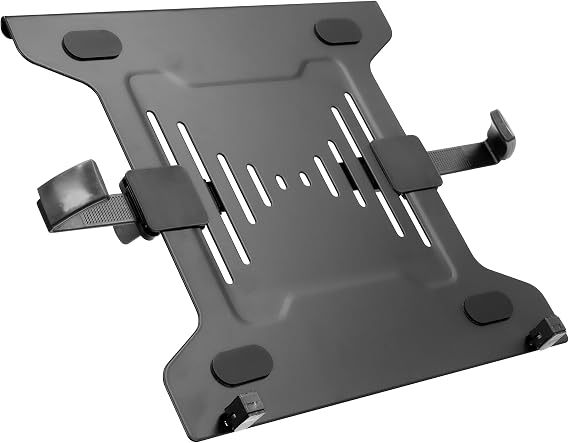 Mount-It! Laptop Tray for Monitor Arm, VESA Laptop Mount Tray for 75x75 & 100x100 Monitor Arms, Ventilated Steel Notebook Holder with Adjustable Clips, Fits Laptops up to 16.5" Wide