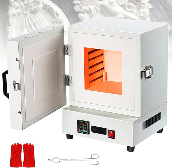 Digital Electric Melting Furnace, 1150°C PID Temperature Control Furnace, 2000W Kiln for Pottery,Ideal for Lost Wax Casting, Metal Annealing and Laboratory Heat Treatment Work