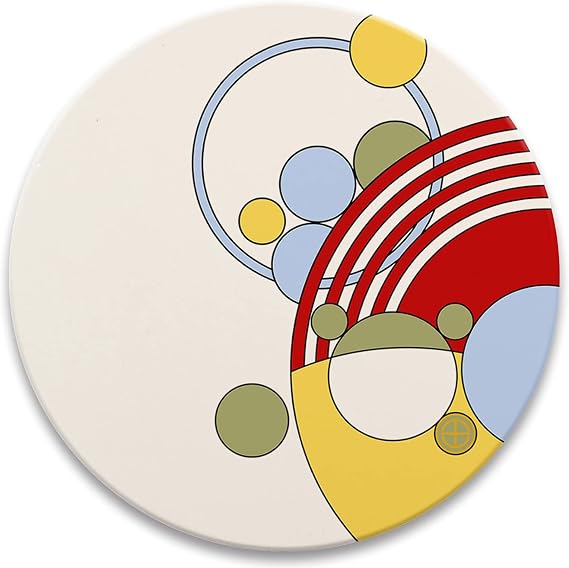 Frank Lloyd Wright NO. 1 Absorbent Drink Coasters for Gifts Home Decorative Accents Tabletop Protection Housewarming Home Decor Ceramic Stone