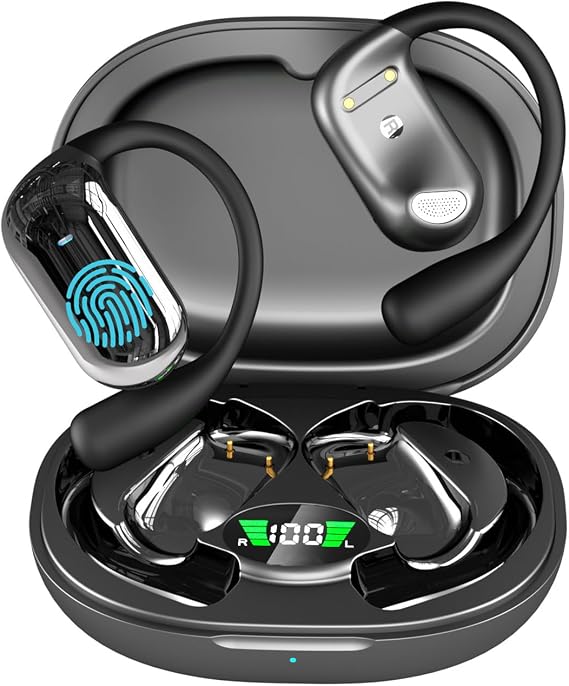 3-in-1 AI Language Translation Earbuds,OWS Wireless Real-Time 144 Languages Translator Headphones with APP for iOS and Android,Two-Way Translator Device for Travel Business Learning