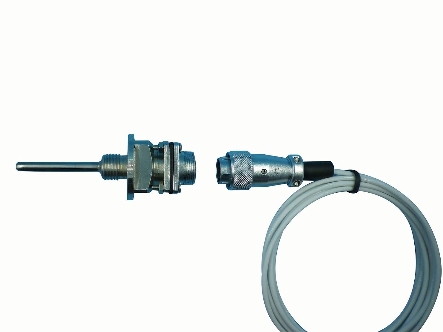RTD PT100 Temperature Sensors of 2” length and 12” NPT Threads w Telfon Cable & Detachable Connector