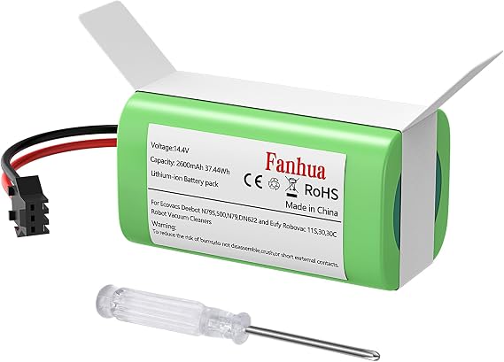 Battery Replacement for Eufy RoboVac 11 11C 11S Plus 11S MAX 12 15C | For Eufy RoboVac 15C MAX 15T 25C 30C G10 Hybrid G30 Edge R500 R450 & Ecovacs Deebot N79 N79S N95 DN622 661Robot Vacuum