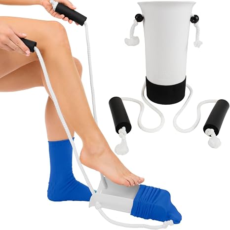 Vive Sock Aid - Easy On & Off Stocking Slider for Seniors & Limited Mobility