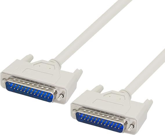 4.5 Feet DB25 Male to Male Parallel Printer Cable YOUCHENG for the Connection Between a Computer with DB25 Female Interface and the Printer