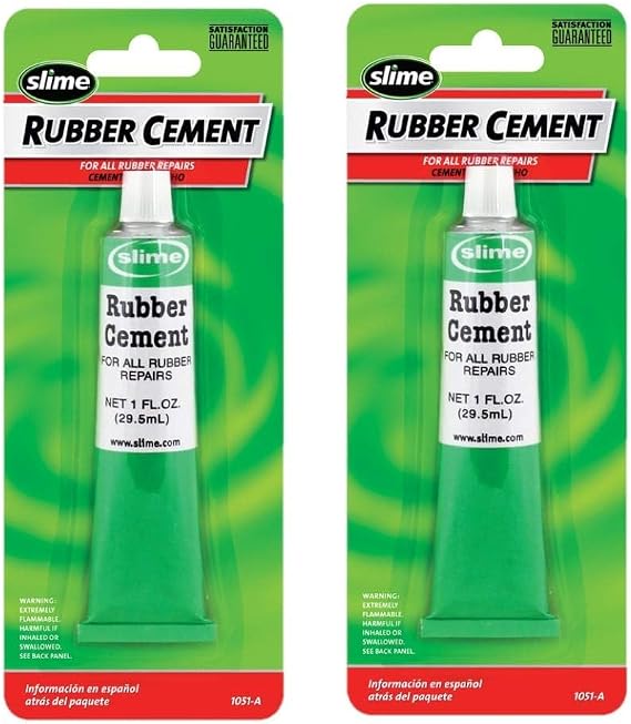 Slime 1051-A Rubber Cement - 1 oz.2 Pack