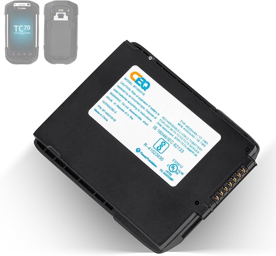 CBQ TC70 Battery Replacement for Zebra TC77 TC72 TC70 TC75 Series (BT-000318) - 4620mAh 3.7V Li-ion High-Capacity Long-Lasting Power Supply, Compatible with TC70X TC75H TC700K Barcode Scanners