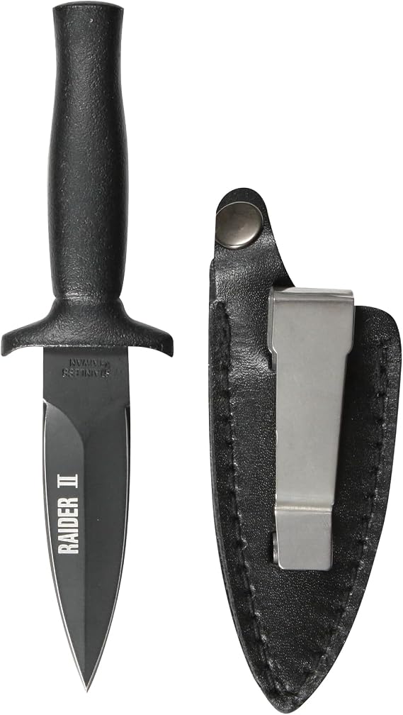 Rothco Raider II Boot Knife, Black Matte,stainless steel