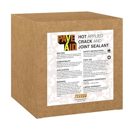 Pavemade Premium Easy-Melt High Performance Asphalt Crack Filler / Sealer 20lb Compatible with Oil Jacketed Kettles and Direct Fire Filling Machines, EMCFS20