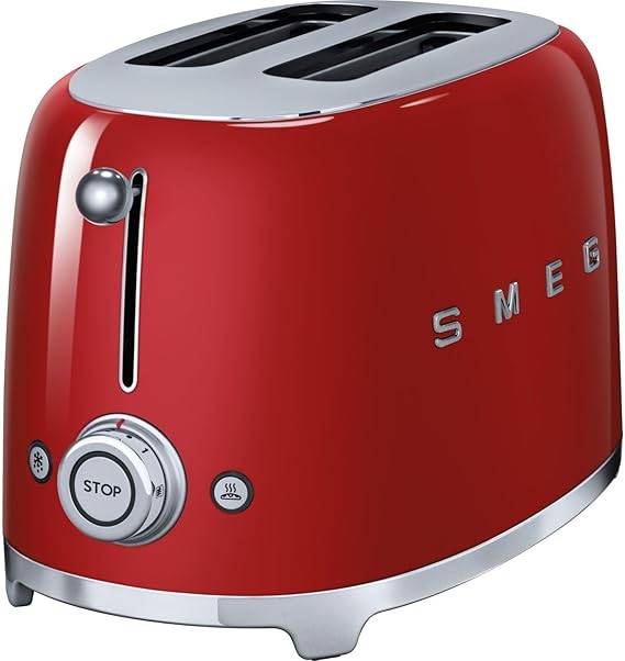Smeg TSF01RDUK Retro Style 2 Slice Toaster - Red