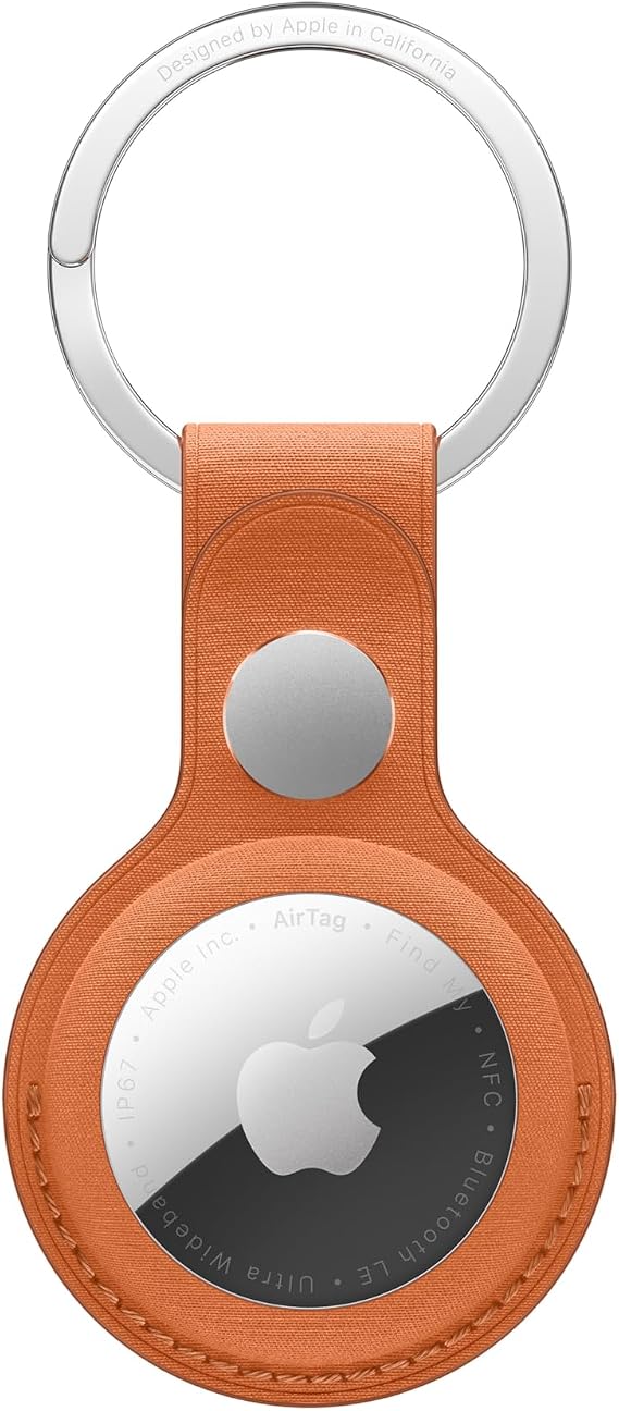 Apple AirTag FineWoven Key Ring - Fox Orange
