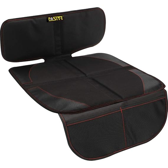 Car Seat Protector for Baby Child Car Seats - Non-Slip Waterproof Car Seat Cover Pad Protector with Mesh Pockets