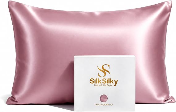 SilkSilky 30 Momme Pure Organic Silk Pillow Cases for Hair & Skin Standard