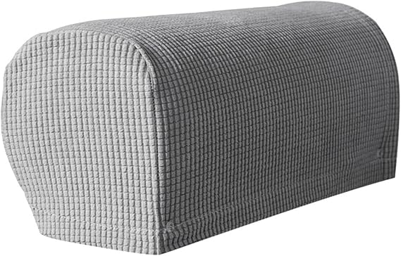 2pcs Sofa Armrest Cover Universal Elastic Sofa Couch Hand Rest Cover Dust Dirty Proof Settee Chair Arm Cover for Armchairs Sofa Couches Recliner,Light Gray