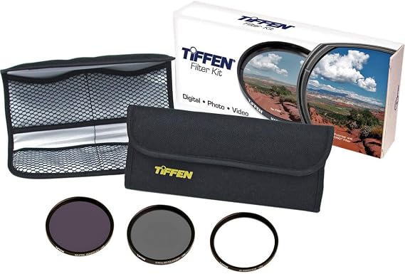 Tiffen Digital Essentials Filter Kit for 55mm (UV Protector + Circular Polarizer + Neutral Density 0.6)