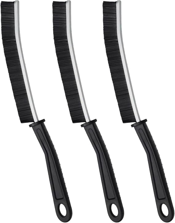 YAGE Corner Cleaning Brush Bathroom Gap Cleaning Brush Split Brush Cleaning Tool with Long Handle Home Kitchen Groove Gap Window Door Rail Scrubber Brushes Joint Cleaning Brush (3 Pieces)