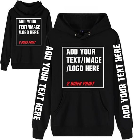 Custom Hoodie Design Your Own Personalized Sweatshirt with your own text image two sides print hoodies