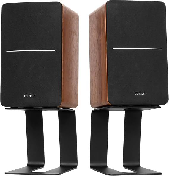Edifier R1280T Powered Bookshelf Speakers with Stands Combo Pack - 2.0 Active Near Field Monitors - Studio Monitor Speaker - Wooden Enclosure - 42 Watts RMS