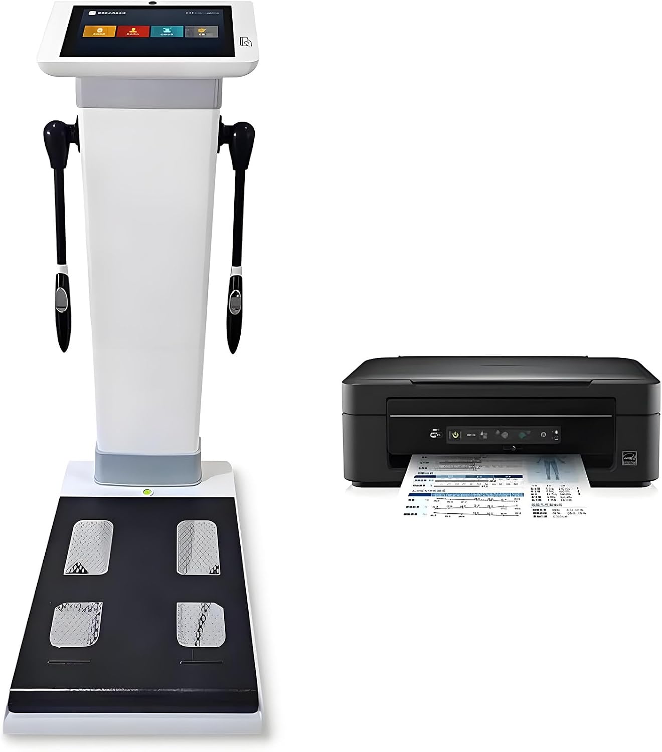 Professional Full Body Fat Analyzer, Body Composition Monitor & Scale, 10.1 Inch Electronic Bmi Body Fat Monitor with LCD Display,Body Composition Monitor Health Analyzer with Printer