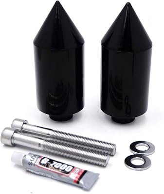 HTTMT- Black Spike Frame Slider Crash Protector Aluminum For 04-12 FZ6FZS600FZ6N [PN: MT290-011]