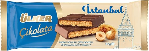 ÜLKER Istanbul Hazelnut and Crispy Kadayıf Chocolate, 93 Gr