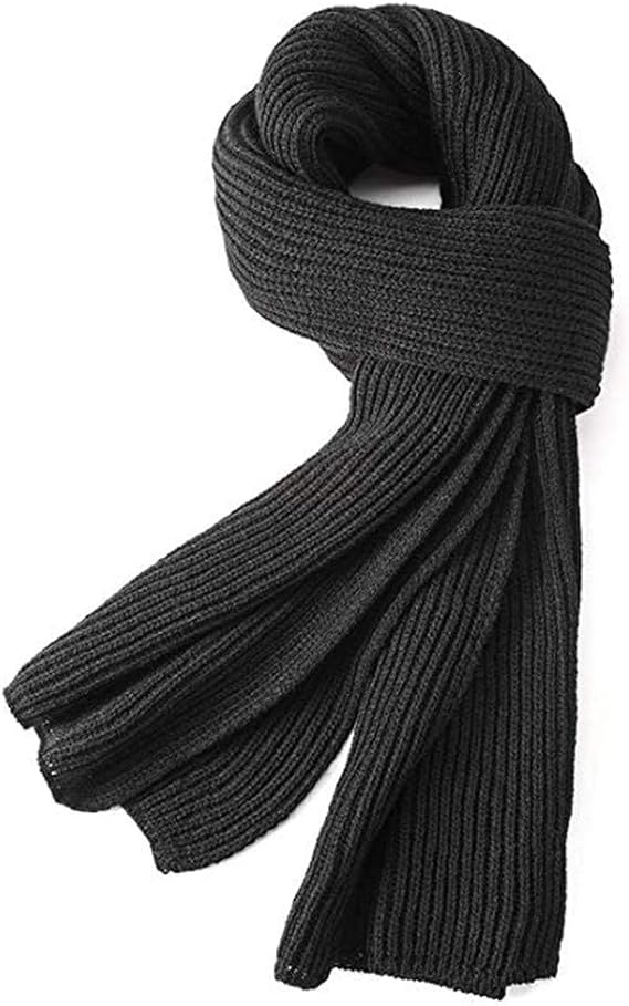 EONPOW Warm Autumn and Winter Scarf, Unisex Pure Color Winter Neck Warm Knitting Yarn Scarf
