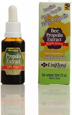 Uniflora Brazilian Green Bee Propolis Liquid Extract – 35% Concentration – Alcohol-Free – 30ml Pack of 12