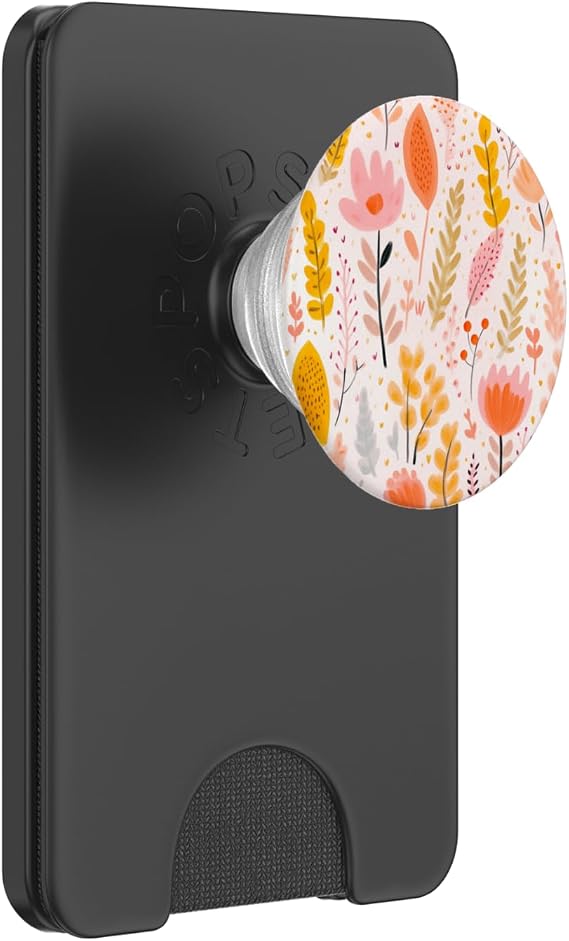 Pink Pastel Floral Botanical Flowers PopSockets PopWallet for MagSafe