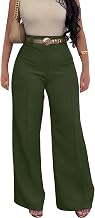 Tbahhir Women High Waisted Work Pants Wide Leg Dress Pants Straight Trousers Casual Business Slacks with Pockets