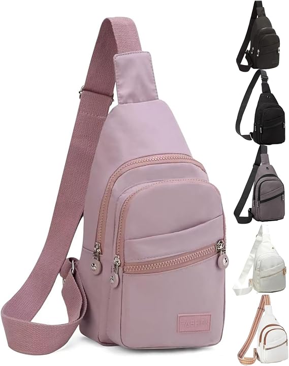 EVANCARY Crossbody Bag Small Sling Bags for Women Men Lightweight Cross Body Shoulder Sling Backpack Chest Daypack