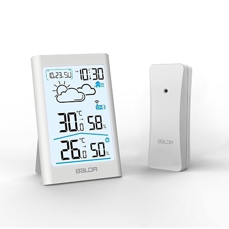 BALDR Digital Alarm Clock Indoor Outdoor Thermometer