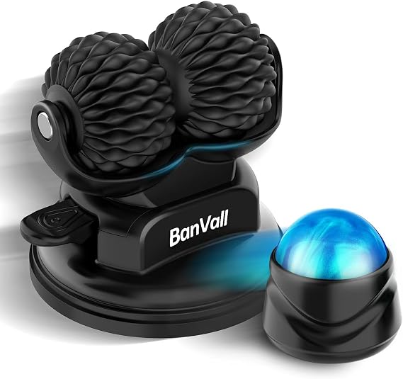 Roller Massage Ball Set for Myofascial Release,Muscles Deep Tissue Massage,Lymphatic Drainage,Wall Mountable Suction Cup for Trigger Point Therapy,Reduce Back Pain and Every Part of The Body