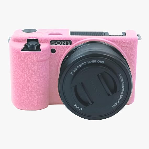 Easy Hood Camera Case Protective Cover for Sony ZV-E10/ZVE10 Camera(Pink) | Soft Silicone, Lightweight, Slim Fit Camera Body Protective Case, Anti-Scratch, Dustproof, Shockproof, Enhanced Grip