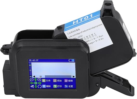 Handheld Printer, Handheld Mobile Inkjet Printer with LED Touch Screen, Portable Printer Inkjet Coding Machine for Barcode, Labels, Date and Text US Plug