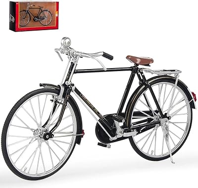 Finger Bike Bicycle Decor Bicycle knickknacks Bicycle Model Scale DIY Kit, DIY Bicycle Model Scale - 1:10 Simulation Alloy Bike Model, Mini Retro Style Classical Bike Model