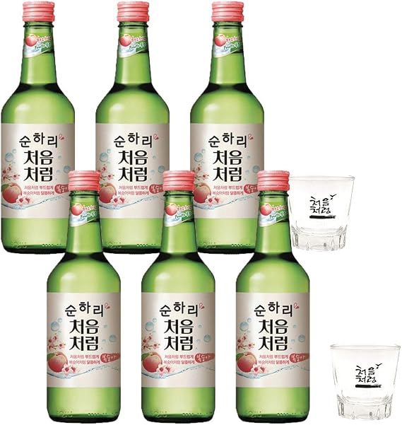 Lotte Chum Churum SOONHARI Soju - Peach Flavour 12% Alc 350ml (Pack of 6)