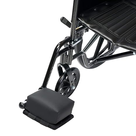 Lacura Visco Comfortable Memory Foam Footrest Pads for Wheelchairs, Easy to Install Wheelchair Footrests