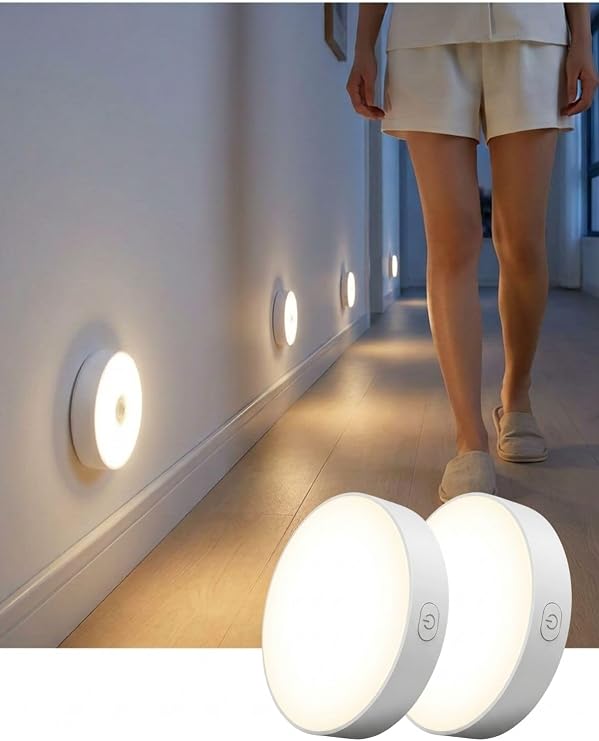 ARVALE Akıllı Sensörlü ve USB Şarjlı LED Lamba, 3 Renk Modlu Kablosuz Dolap İçi Aydınlatma - 2 Adet [Enerji Sınıfı A]