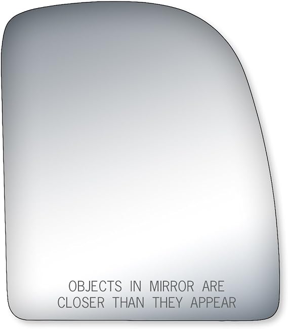 Fit System - 90237 Passenger Side Mirror Glass, Ford Econoline, F250, F350, F450, F550 Super Duty, Ford Excursion, (Towing Mirror top Lens)