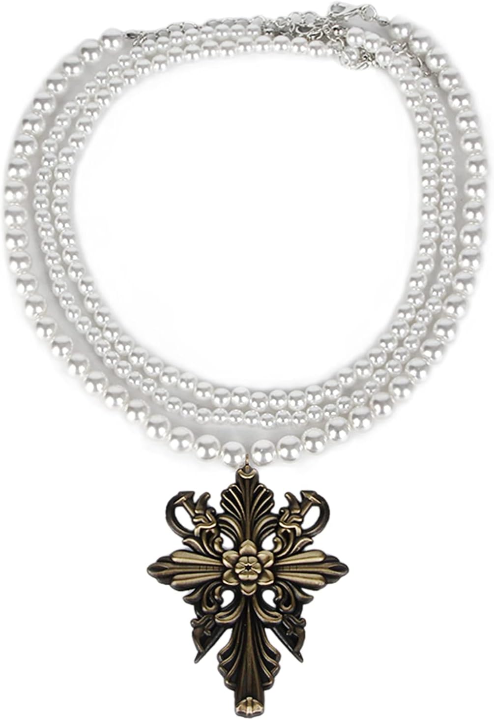Game Evil 8 Alcina Dimitrescu necklace Vampire Lady Pearl Necklace Cosplay Jewelry Costume Props