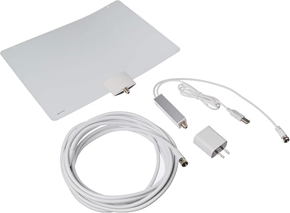 Mohu Leaf 50 Indoor Hdtv Antenna, Amplified, 60 Mile Range, Original Paper-Thin, Reversible, Paintable, 4K-Ready, 16 Foot Detachable Cable, Premium Materials for Performance, Usa Made, MH-110599