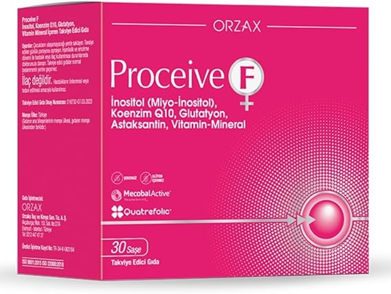 Orzax Proceive F 30 Saşe | Günlük kullanıma uygun, suda çözünebilen 30 saşe formundadır.
