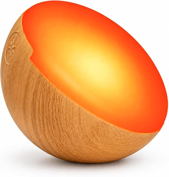 625nm Red Light Sleep Lamp Night Light with 3 Color Modes Red (625nm) /Amber (1600K) / White (4000K) - Touch & Remote Control Timer for Bedroom or Hanging Use - 40+ Hours Long Lasting
