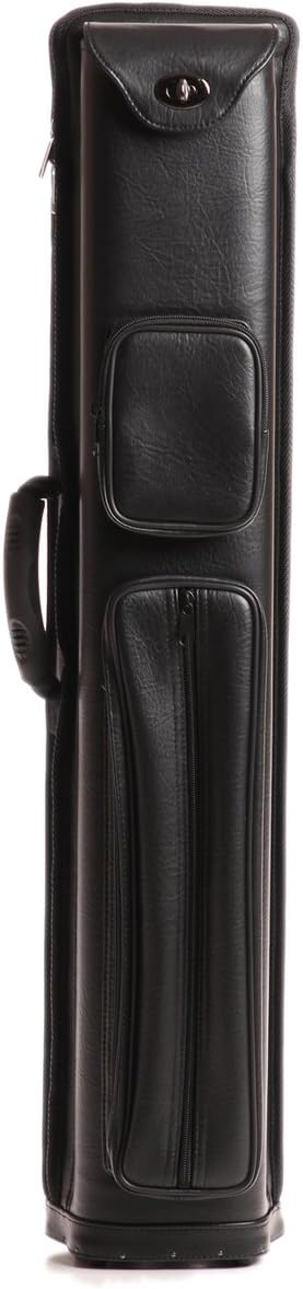 HAN'S DELTA 3x5 Pro 3B5S Combo Cue Case - 3 Butt / 5 Shaft - Black Leatherette