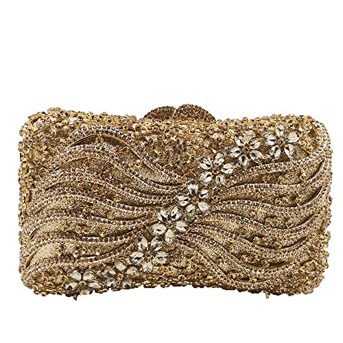 Boutique De FGG Women Crystal Clutch Evening Bags Wedding Party Rhinestones Handbags Ladies Gala Dinner Purses