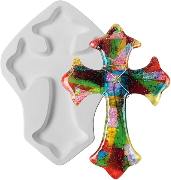 11.5"X 8.5" Deep 1.75" Cross Mold Glass Fusing