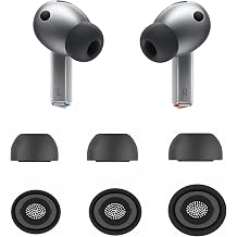 Galaxy Buds 4 Pro 2026 交換用イヤーチップ イヤーチップ イヤーチップ イヤーキャップ イヤープラグ シリコンイヤホンチップ S/M/L 3サイズ 3ペア、ブラック 9133pb