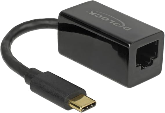 DeLOCK Adapter SuperSpeed USB-C Male > Gigabit LAN Comp. Black