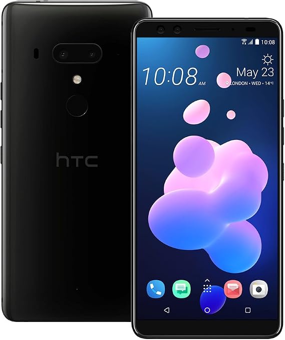 HTC U12 Plus (2Q55100) 6.0 inchs with 6GB RAM / 128GB Storage, (GSM ONLY, NO CDMA) Factory Unlocked International Version No- Cell Phone (Ceramic Black)