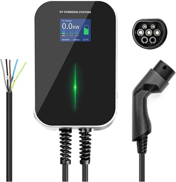電気自動車用ポータブル 16A 3Phase EVSE ウォールボックス 11KW EV 充電器 タイプ 2 ケーブル付き電気自動車充電ステーション 62196-2