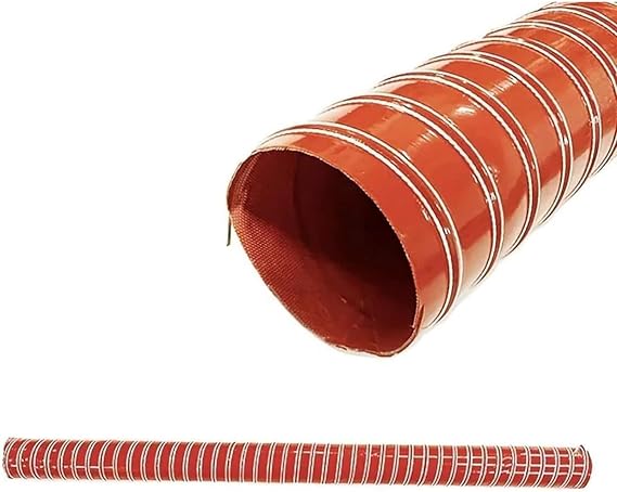 Length 1 Meter-10 Meter Flexible Ducting Hose, Heat-Resistant Exhaust Hose for Auto Shop Dryer Power Generator Ac, Air Duct Induction Intake Pipe Hose with Clamps & Steel 51mm(2")